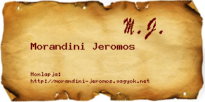 Morandini Jeromos névjegykártya